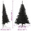 VidaXL vidaXL Artificial Half Christmas Tree with Stand Black 180 cm PVC Xmas Tree 9