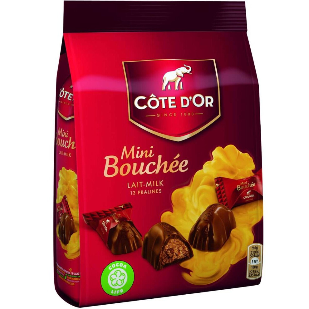 Cote d'Or milk chocolate mini bouchees in pouch  - 122g (10)