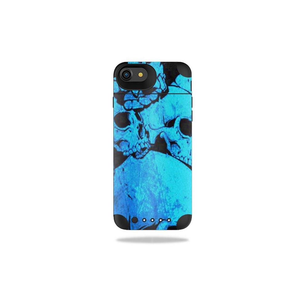 MightySkins MJAIRIP7-Blue Skulls Skin for Mophie Juice Pack Air iPhone SE 2020 7 & 8 Wrap Cover Sticker - Blue Skulls-image-OPC-P9ZM6QT-NEW
