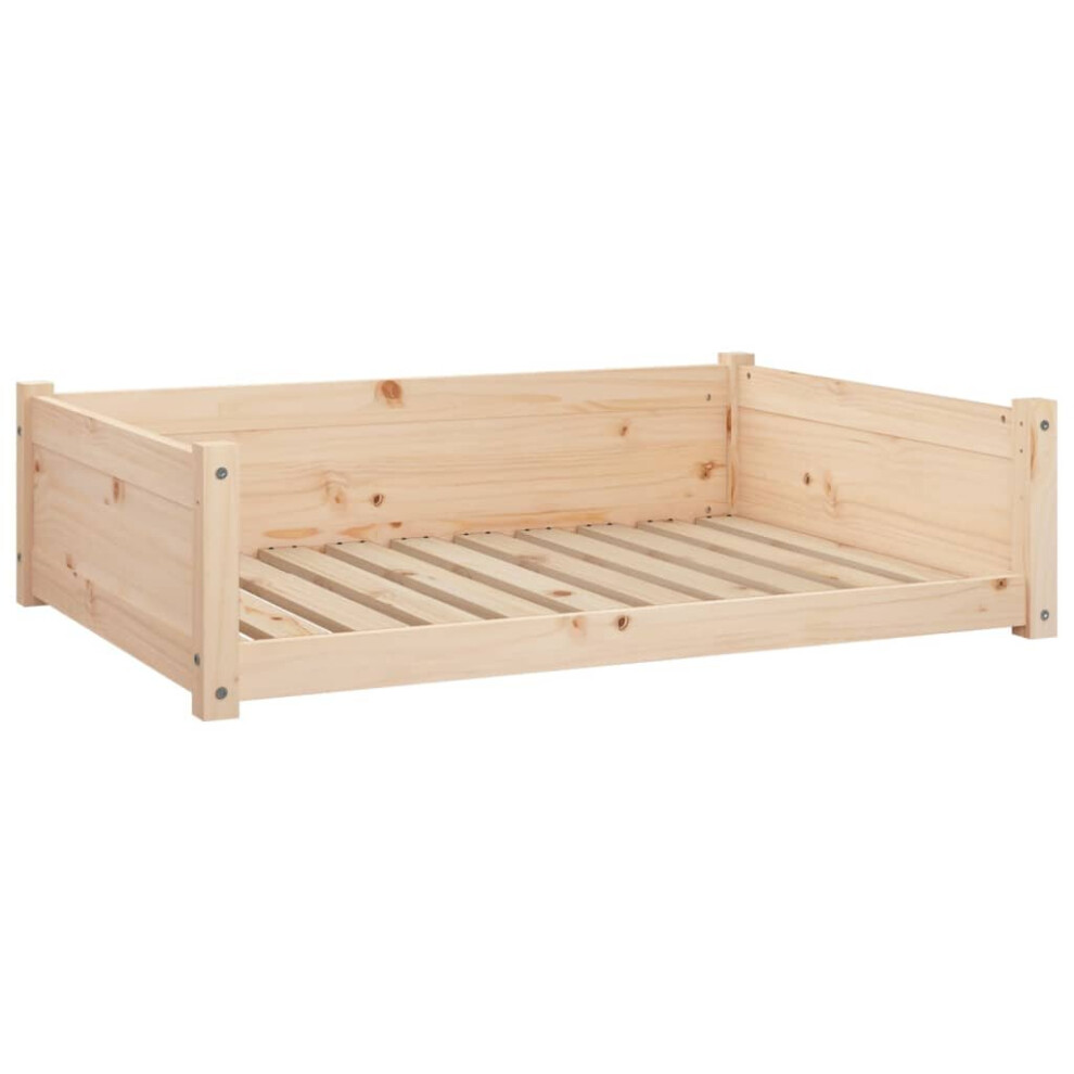 vidaXL Solid Pine Wood Dog Bed 95.5x65.5x28 cm Wooden Pet Sofa Puppy Dog Couch