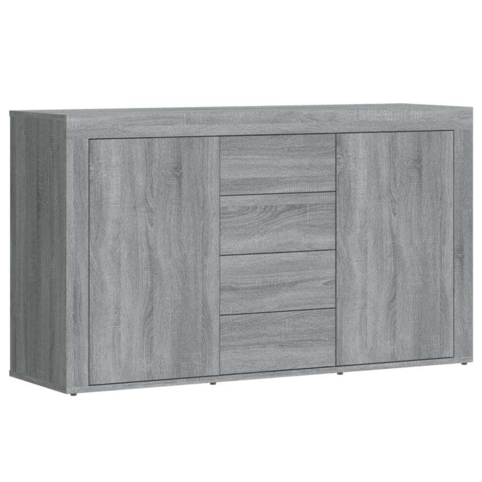 vidaXL Sideboard Grey Sonoma Engineered Wood Cupboard Side Cabinet Highboard