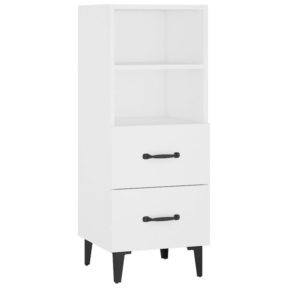 Vidaxl Sideboard White Engineered Wood Side Cabinet Home Organiser Cupboard