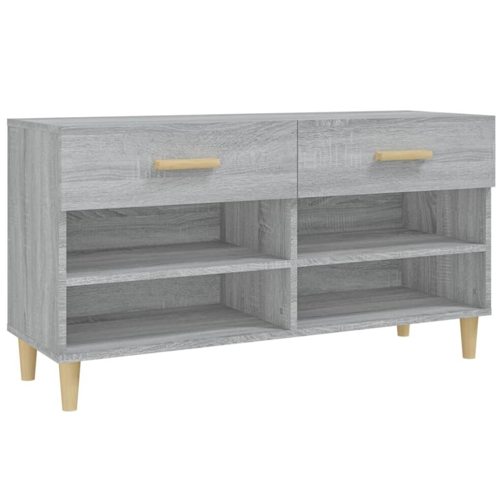 Vidaxl Shoe Cabinet Grey Sonoma Engineered Wood Hallway Shoe Storage Cupboard