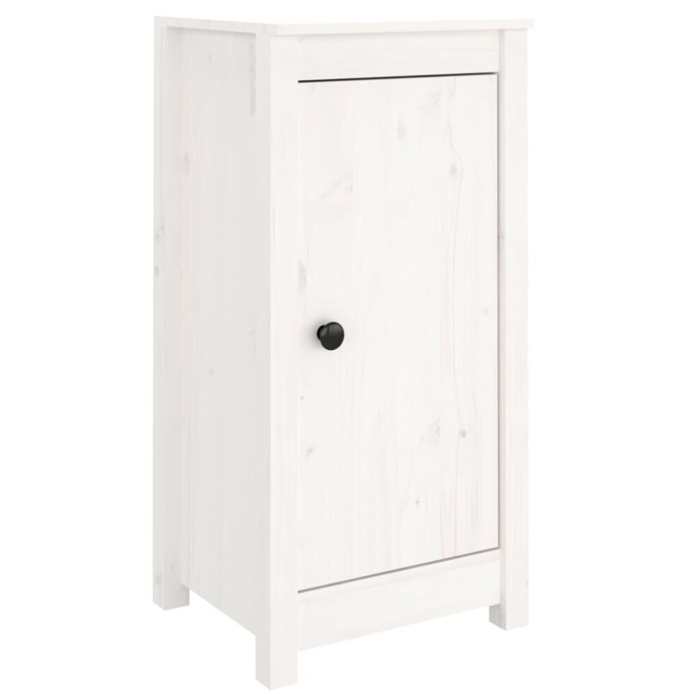 Vidaxl 2X Solid Wood Pine Sideboards White Cabinet Home Organiser Cupboard