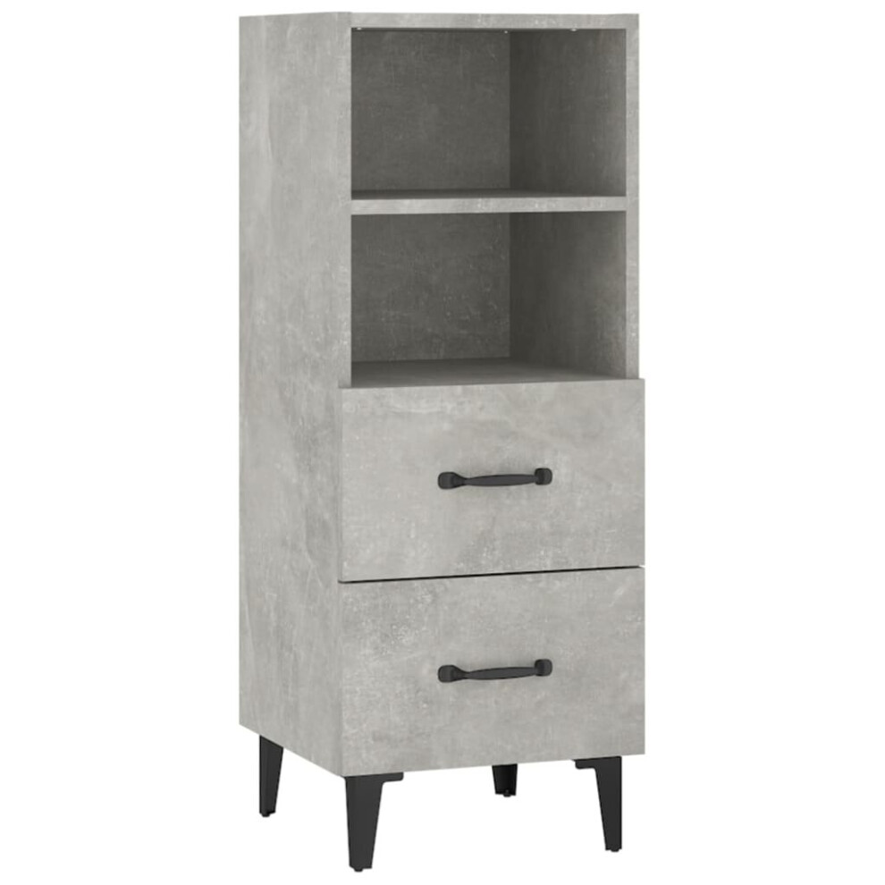 Vidaxl Sideboard Concrete Engineered Wood Cabinet Home Organiser Cupboard Grey
