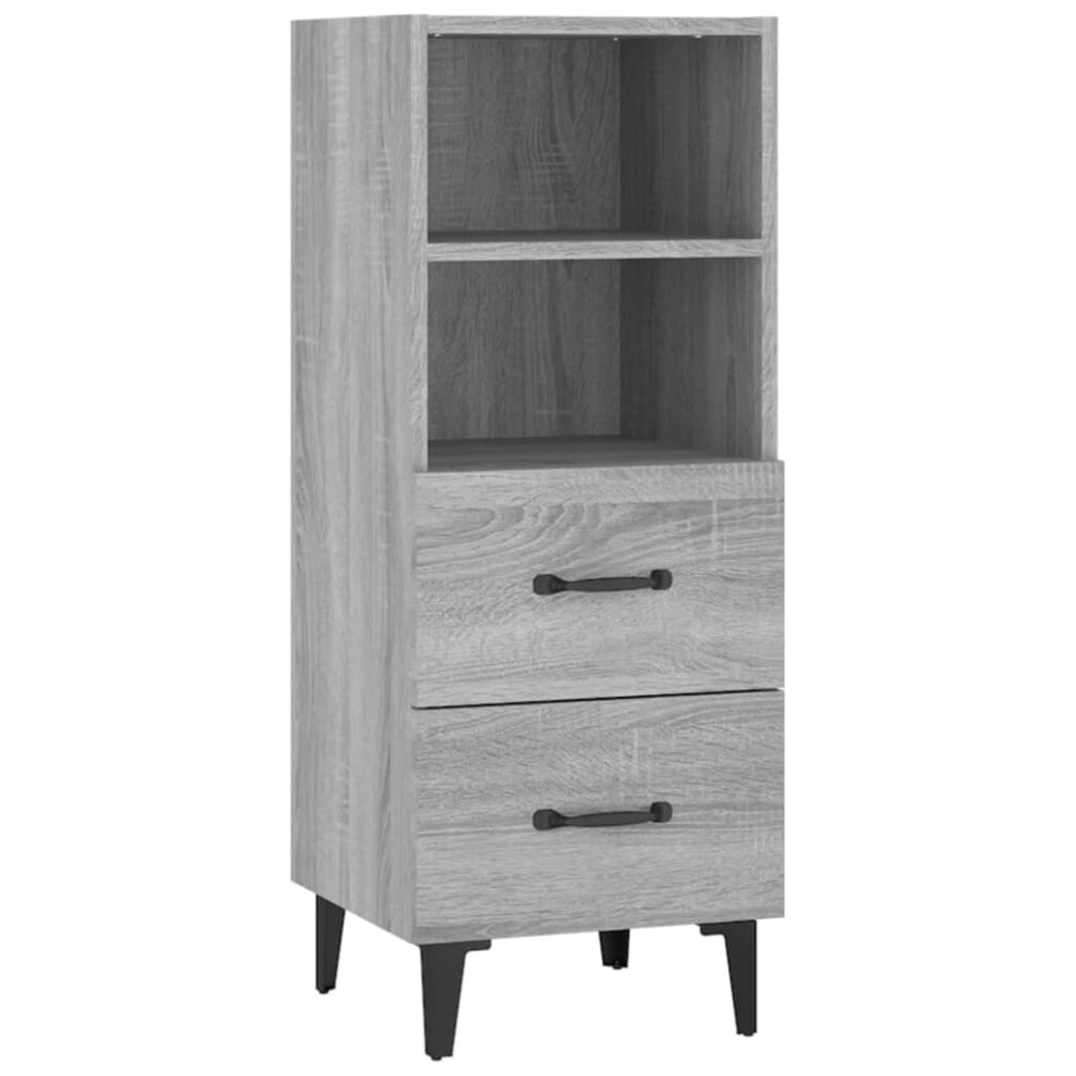 Vidaxl Sideboard Sonoma Engineered Wood Cabinet Home Organiser Cupboard Grey