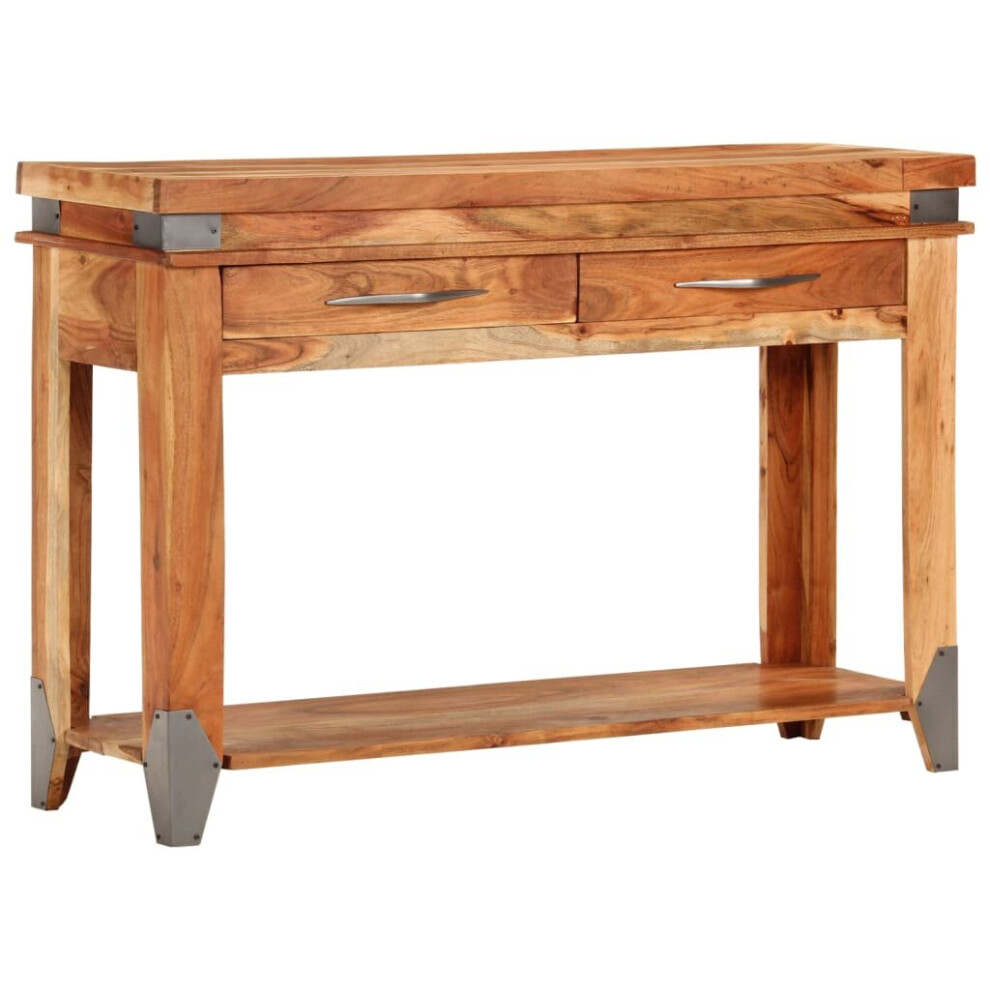 Vidaxl Solid Wood Acacia Console Table Wooden Side Sofa Hallway Entryway Table Brown