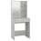 VidaXL vidaXL LED Dressing Table with Cabinet Concrete Grey Engineered Wood Mirrored 3