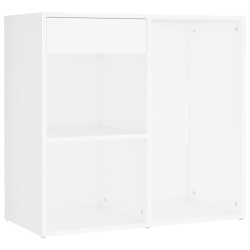 VidaXL vidaXL LED Dressing Table with Cabinet White Engineered Wood Makeup Table 1