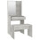 VidaXL vidaXL Dressing Table Set with LED Concrete Grey Engineered Wood Makeup Table 5