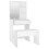 VidaXL vidaXL Dressing Table Set with LED White Engineered Wood Makeup Vanity Desk 3