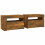 VidaXL vidaXL 2x Bedside Cabinets with LEDs Smoked Oak LED Side Cabinet End Table 2