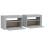 VidaXL vidaXL 2x Bedside Cabinets with LEDs Grey Sonoma LED Side Cabinet End Table 4