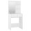 VidaXL vidaXL Dressing Table Set with LED White Engineered Wood Makeup Vanity Desk 4