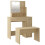 VidaXL vidaXL Dressing Table Set with LED Sonoma Oak Engineered Wood Makeup Table 3