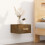 VidaXL vidaXL 2x Wall-mounted Bedside Cabinets Smoked Oak Floating Bedside Wall Unit 3