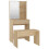 VidaXL vidaXL Dressing Table Set with LED Sonoma Oak Engineered Wood Makeup Table 3