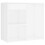 VidaXL vidaXL LED Dressing Table with 2 Cabinets White Engineered Wood Makeup Table 2
