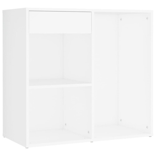 VidaXL vidaXL LED Dressing Table with 2 Cabinets White Engineered Wood Makeup Table 1