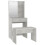 VidaXL vidaXL Dressing Table Set with LED Concrete Grey Engineered Wood Makeup Table 4