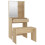 VidaXL vidaXL Dressing Table Set with LED Sonoma Oak Engineered Wood Makeup Table 4
