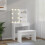 VidaXL vidaXL Dressing Table Set with LED White Engineered Wood Makeup Vanity Desk 2