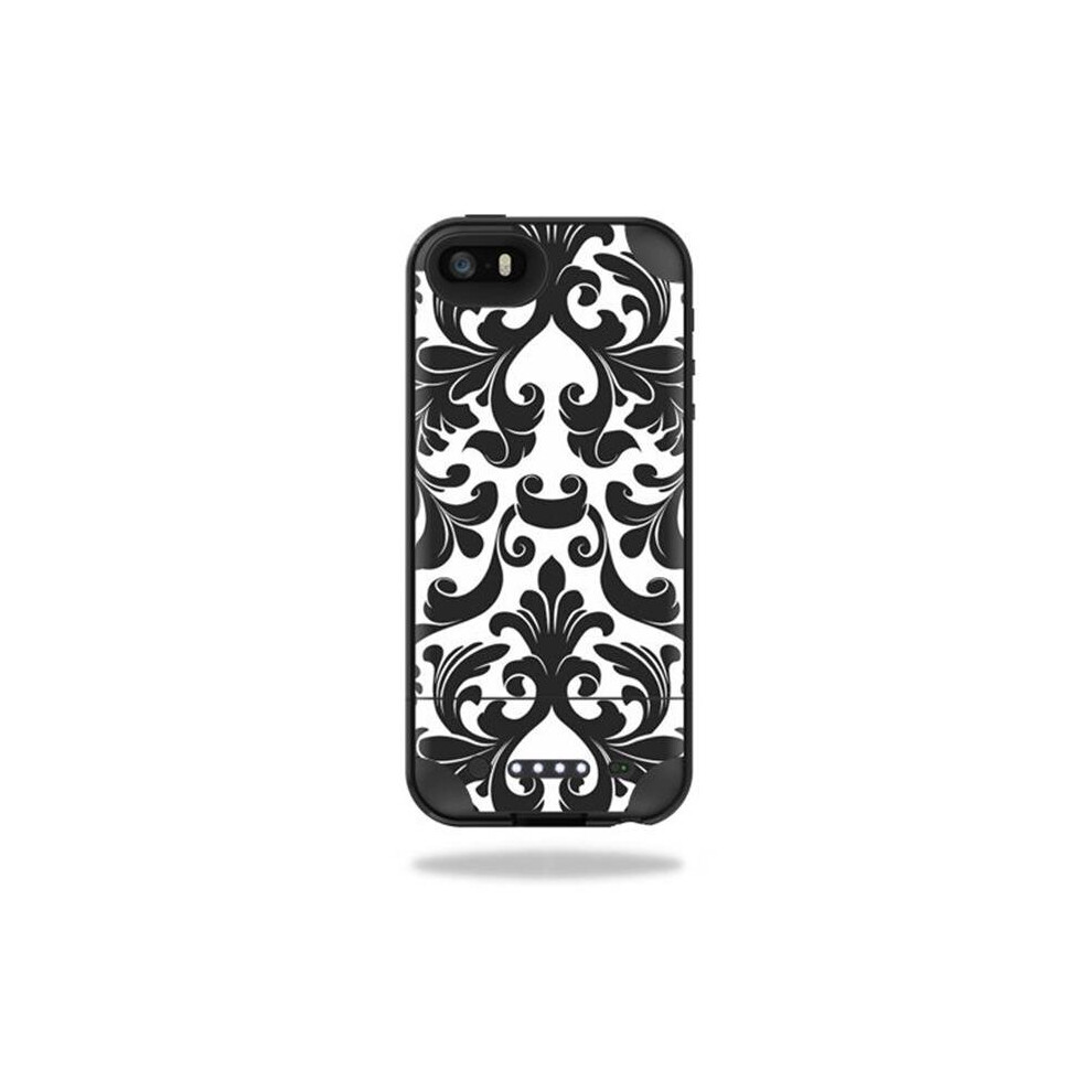 MightySkins MJPIP5-Black Damask Skin for Mophie Juice Pack Plus iPhone 5, 5S & SE Case Wrap Cover Sticker - Black Damask-image-OPC-P9ZMS8D-NEW