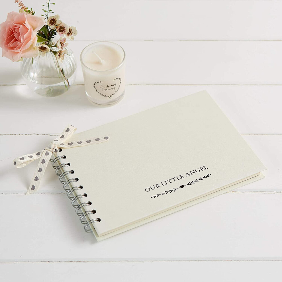 A5 'Our Little Angel' Memory Book - A Precious Keepsake For Baby Loss, Miscarriage Or Stillbirth Ivory Angel & Dove