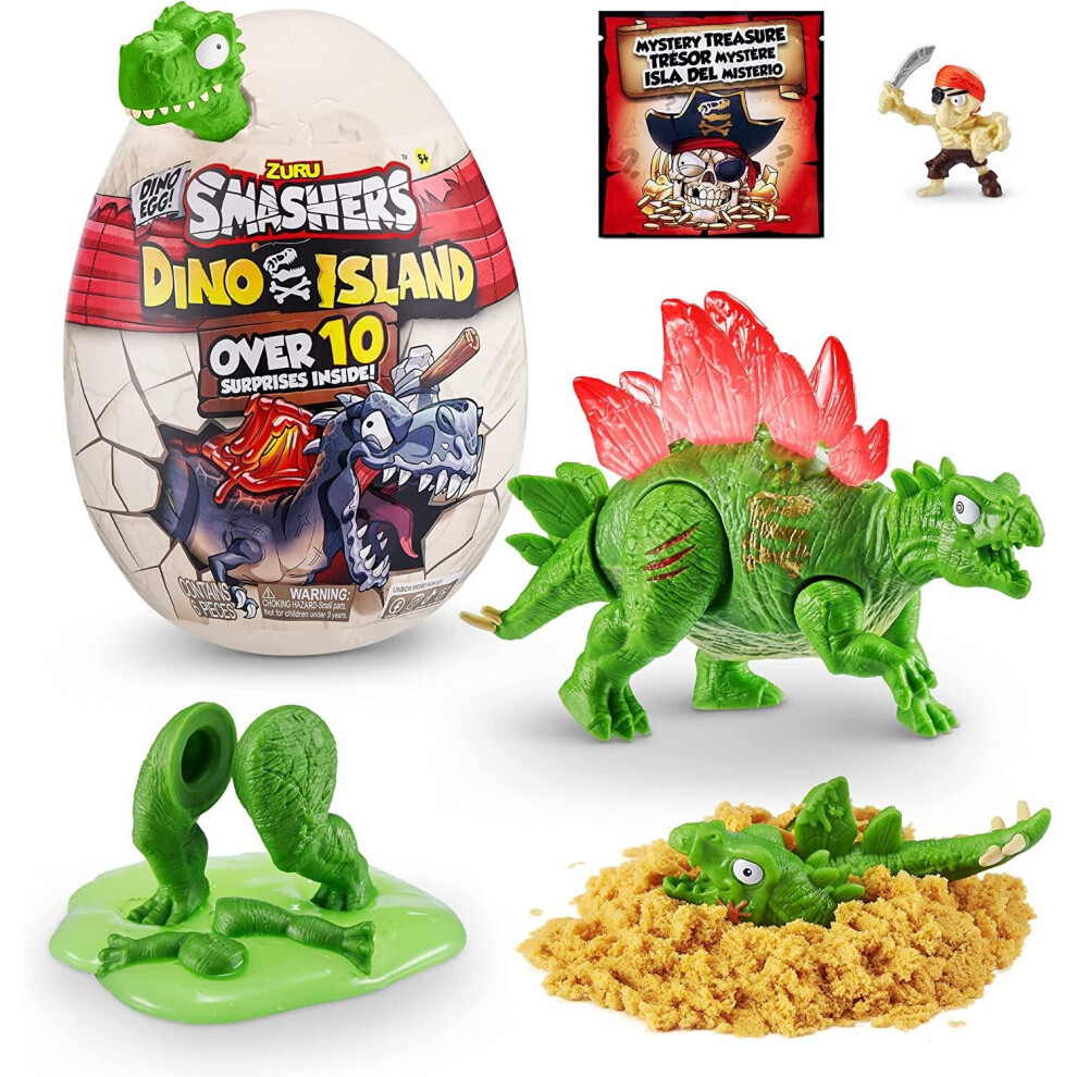 Smashers Dino Island Surprise Mini Egg GREEN Stegosaurus