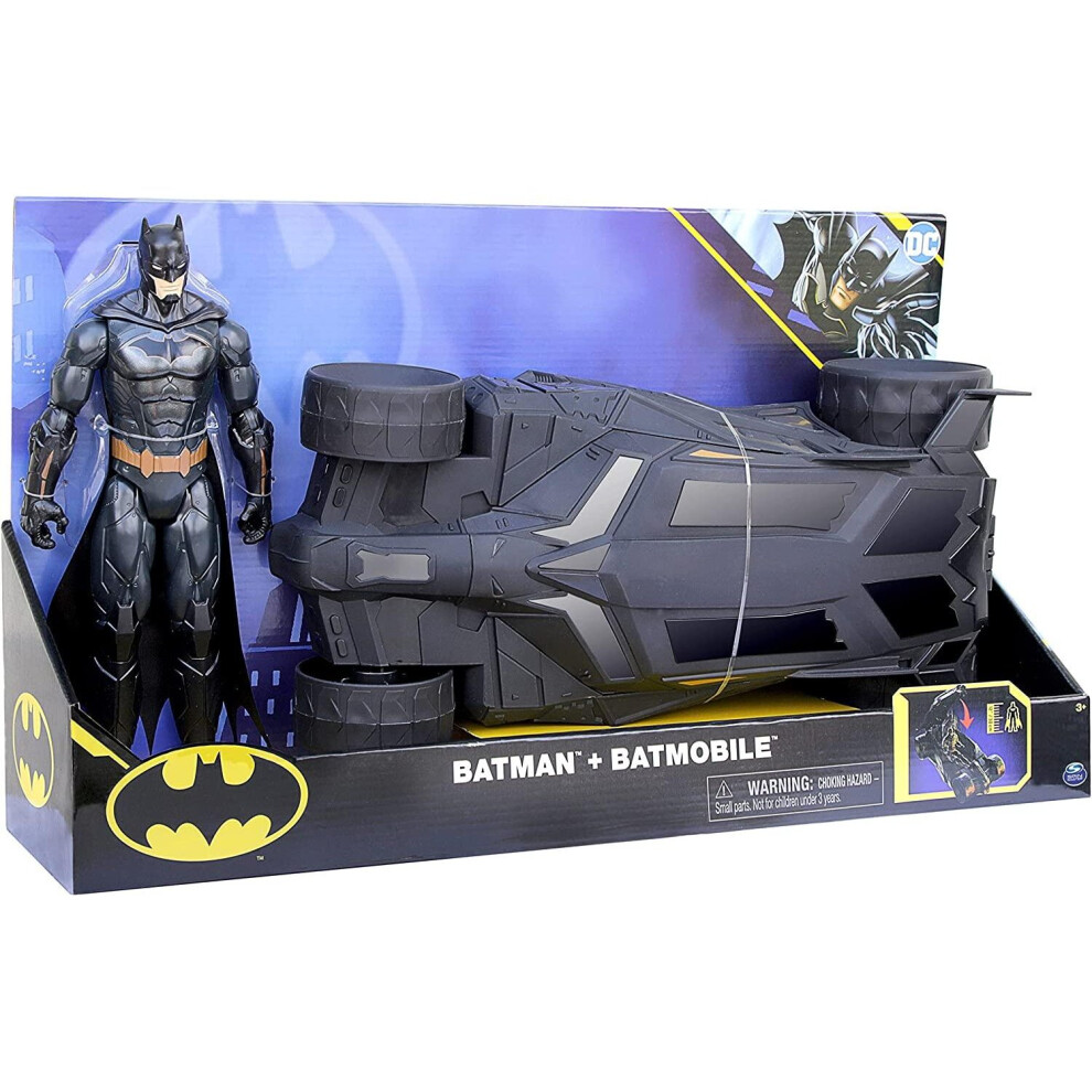 Dc Universe: Batman Batman Huge Batman & Batmobile With 30Cm Articulated Figure