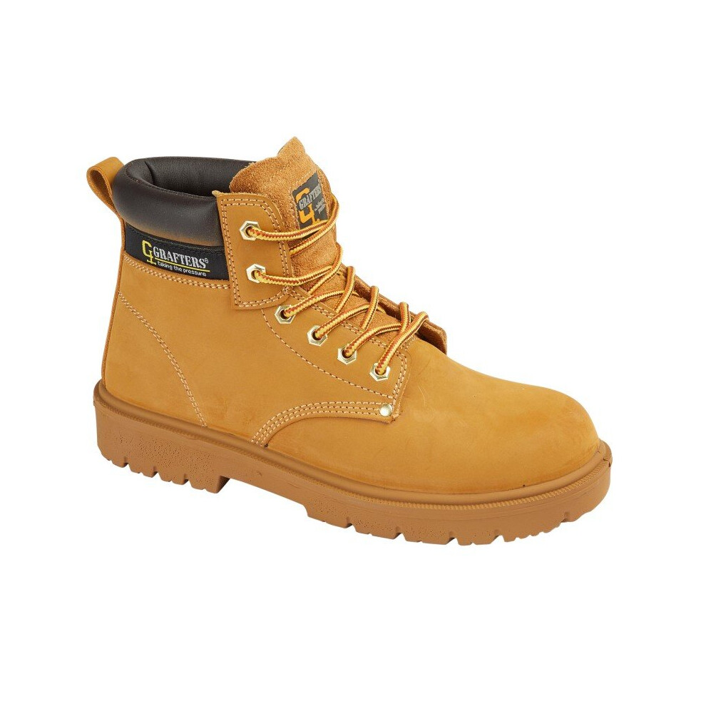(38 Eu, Honey) Grafters Mens 6 Eye Safety Boot 5050703610476