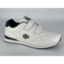 (8 UK, White/Navy) Dek Unisex Axis Touch Fastening Bowling Shoe