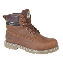 (6 UK, Brown) Woodland Mens 6 Eye Utility Boot