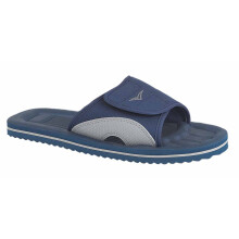 (36 EU, Navy Blue/Grey) PDQ Mens Surfer Touch Fastening Shower Mule Sandals
