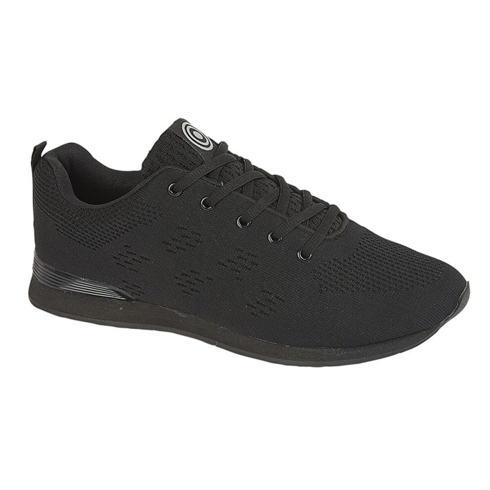 (11 UK, Black) Dek Unisex Target Lace Up Mesh Bowl Trainer