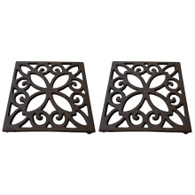 Cast Iron Square Table Trivet (Pack of 2)
