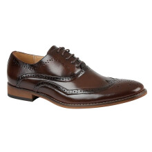 (5.5 UK, Brown) Goor Boys 5 Eyelet Lace Up Brogue Oxford Shoes