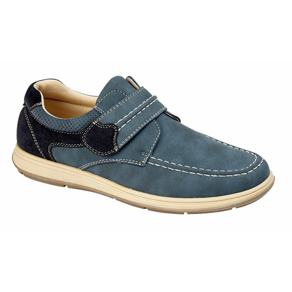 (9 UK, Navy) Scimitar Mens Touch Fastening Casual Shoes