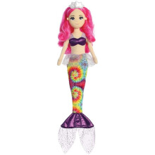 AURORA, 33340,Tie Dye Sea Sparkles Melody 18In, Soft Toy, Pink