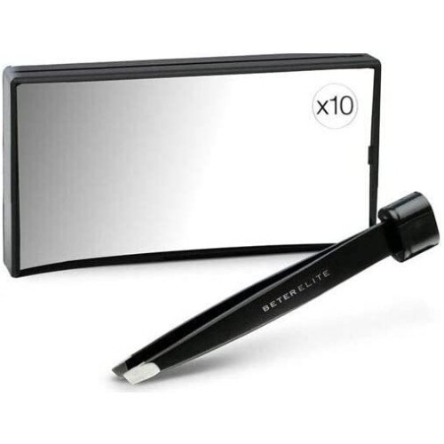 Beter Elite Rectangular Mirror X10 With Tweezer