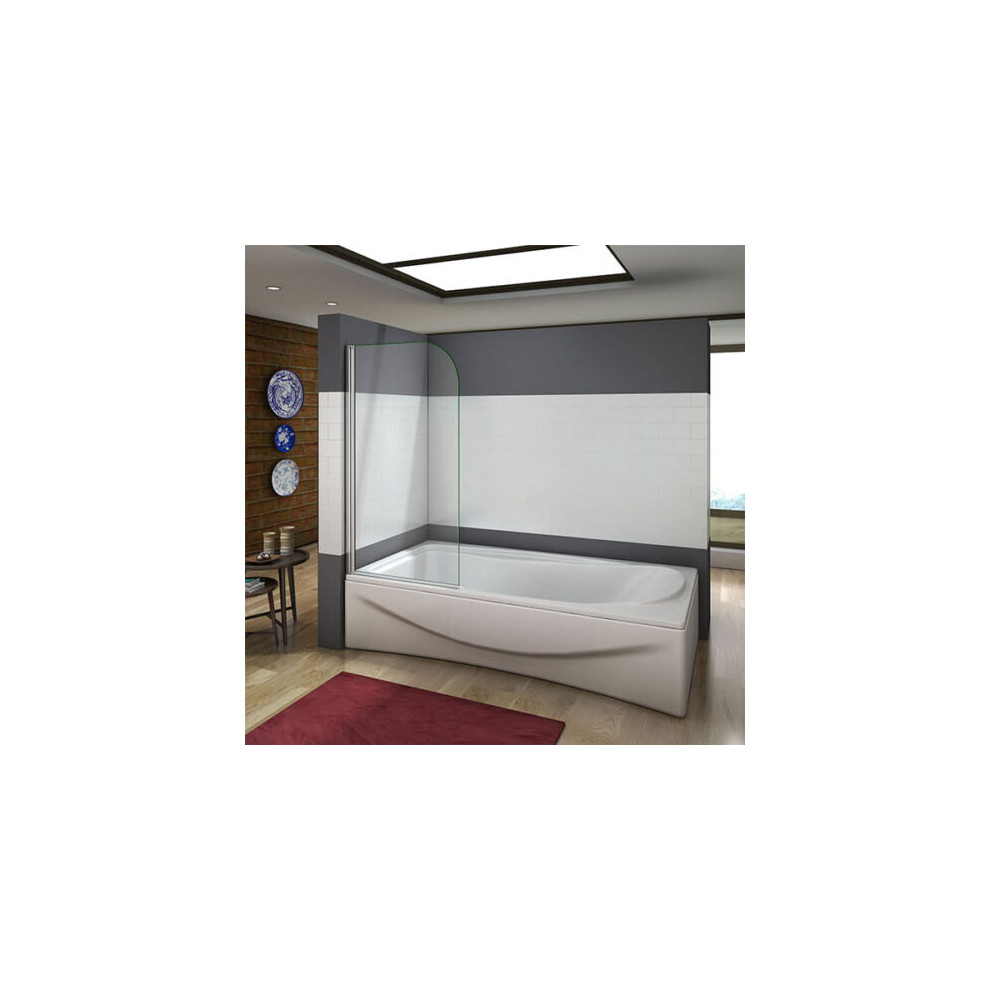 AICA Single Pivot Shower Bath Screen 5mm Glass Panel 800x1400mm