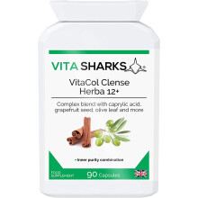 VitaCol Cleanse & Clear Herba 12+ Immunity Boosting Vegan Formula with Over 12 Natural Ingredients for Bowel & Colon Cleansing. Digestive Health &