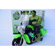 Avengers Hulk Action Figure & Motorbike Flashing Light & Music Sound