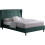Amelia 4FT 6inch Double Green Velvet Fabric Bed Frame Only 1