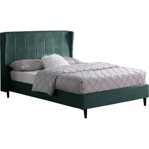Amelia 4FT 6inch Double Green Velvet Fabric Bed Frame Only