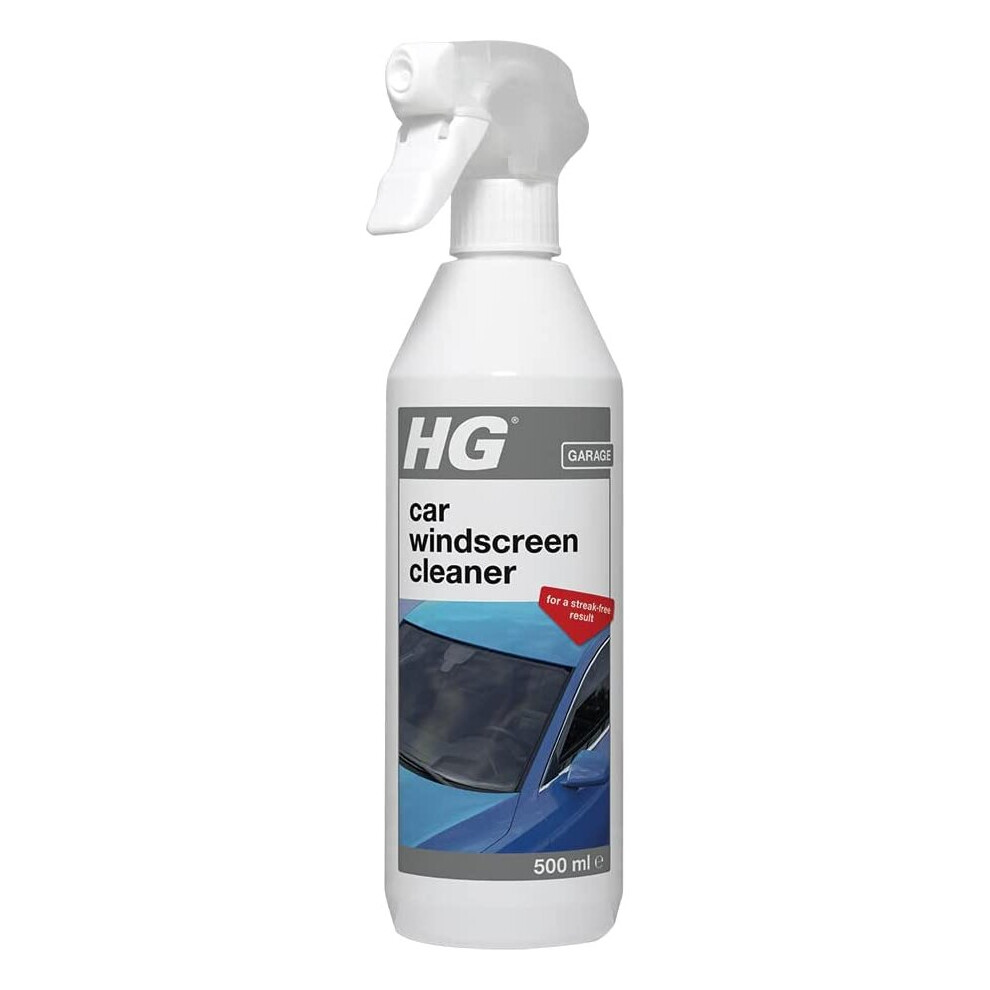 HG Car Windscreen Cleaner, for Streak Free Shine, Windows, Mirrors, Interior or Exterior Glass/Clear Plastic Surfaces-500ml