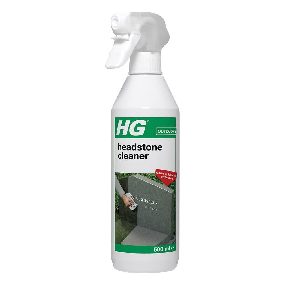Hg Headstone Cleaner 500Ml - Gravestone Cleaning Spray For Natural Stone, Removes Dirt, Deposits & Stains Fast