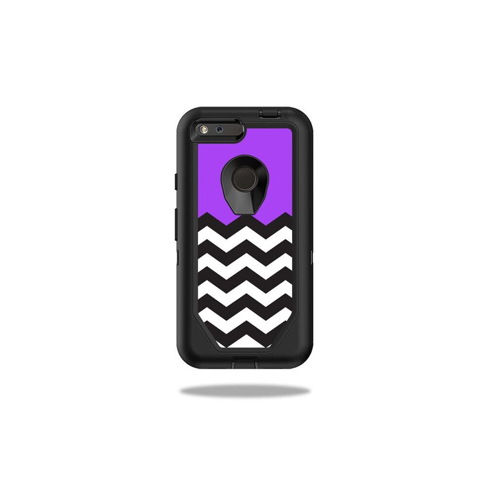 MightySkins OTDGOPIXL-Purple Chevron Skin for Otterbox Defender Pixel XL 5.5 in. Case Wrap Cover Sticker - Purple Chevron-image-OPC-P9ZNMK7-NEW