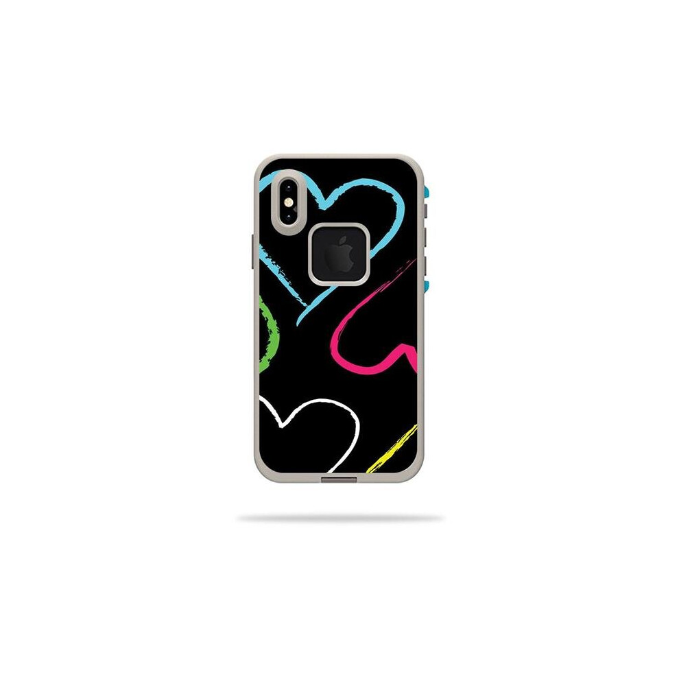MightySkins LIFIPXS-Hearts Skin for Lifeproof Fre iPhone XS Case - Hearts-image-OPC-P9ZNMCJ-NEW