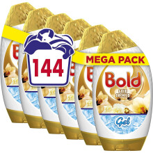 Bold Washing Liquid Laundry Detergent Gel, 144 Washes (840 ml x 6), Gold Orchid, Built In Lenor Freshness & Brilliant In A Cold Wash